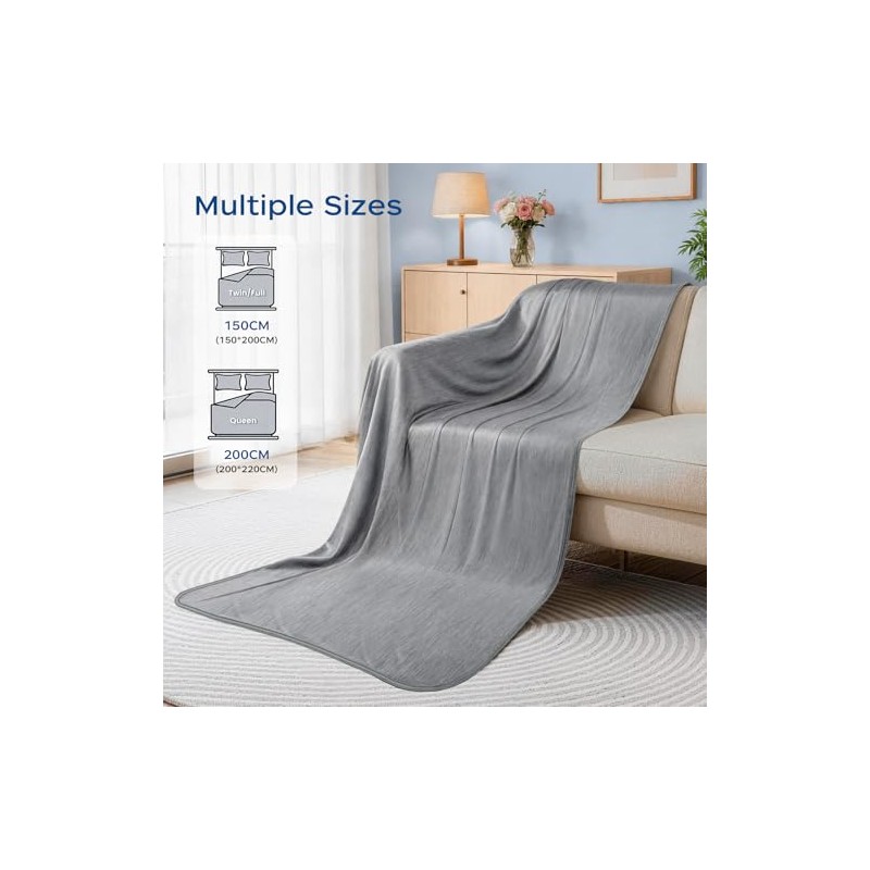 Cooling Blanket, Ice Silk Cooling Blankets for Sleeping, Self-Cooling, Q-Max