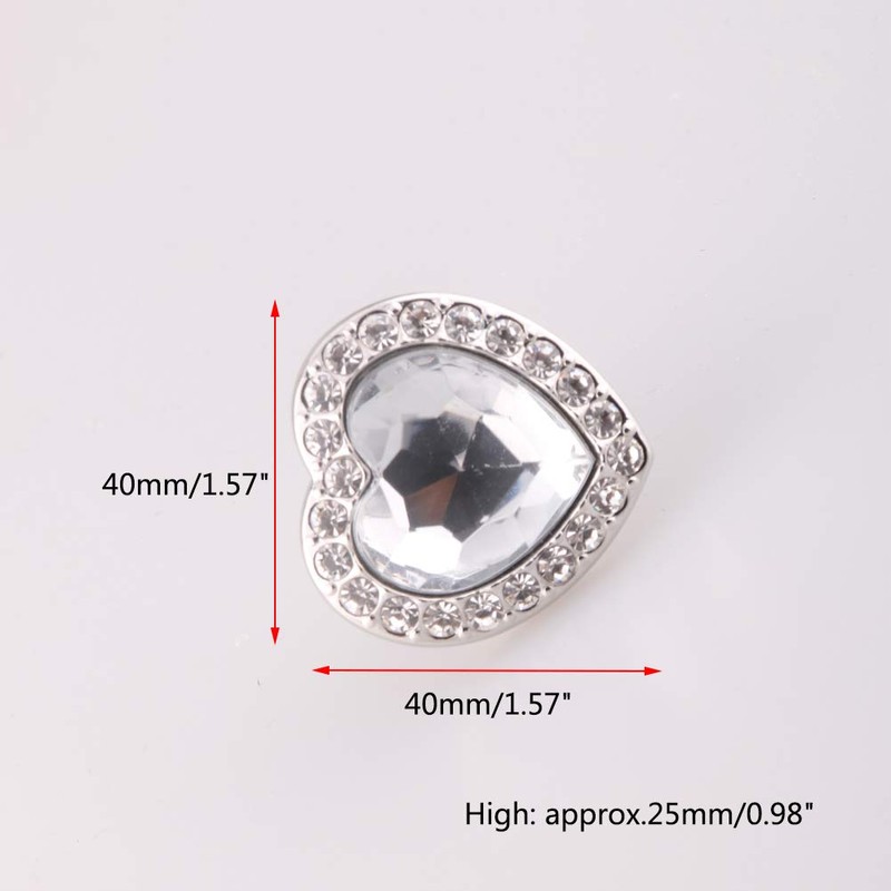 Love Crystal Single Hole Pulls, Drawer Pulls Cabinet Knobs for