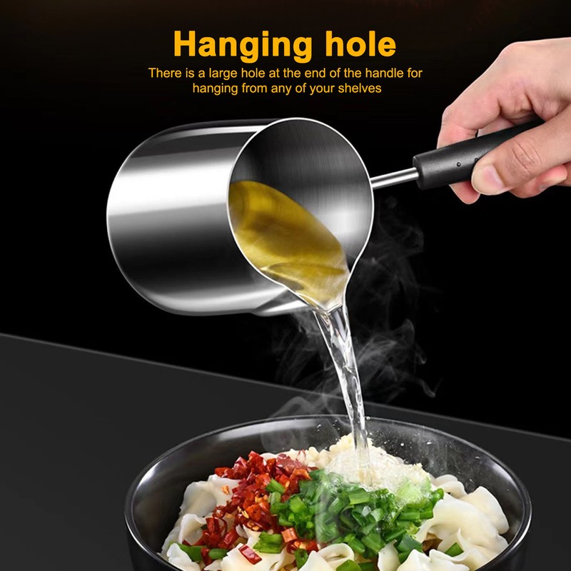 Coffee Milk Frothing Pitcher Cup 304 Stainless Steel Long Handle
