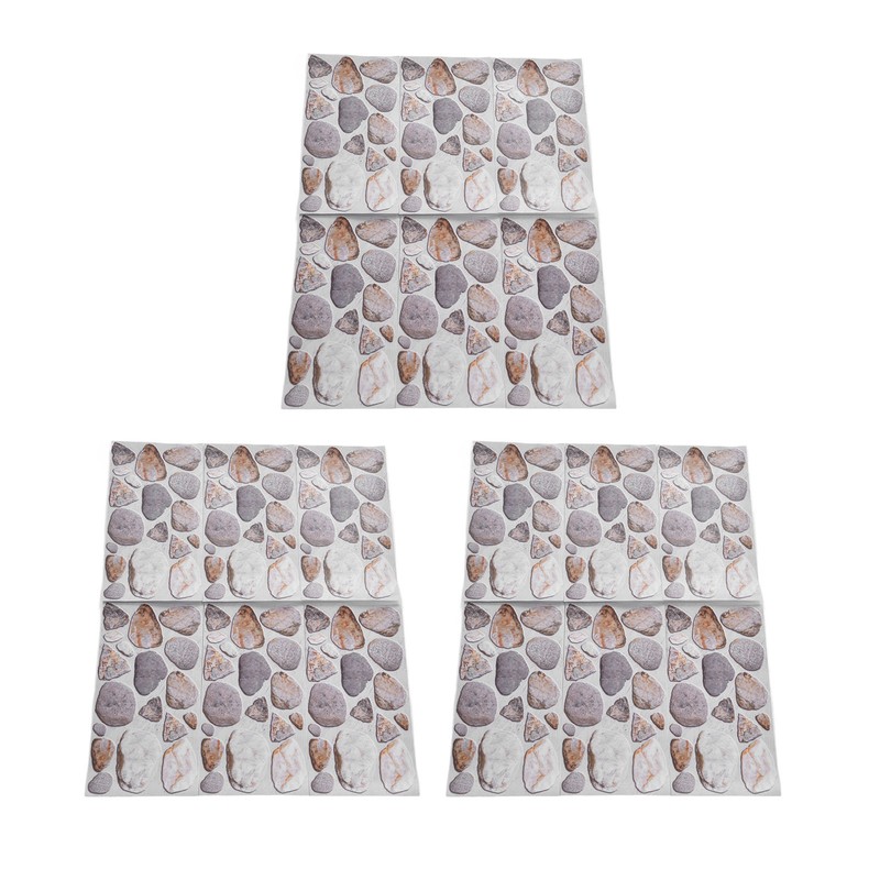 18PCS Tile Stickers Strong Reflection Water Oil Proofing Strong Layering