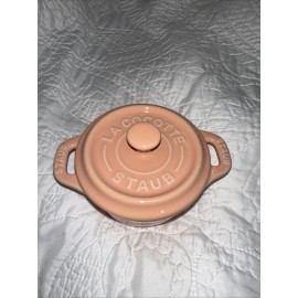Staub New STAUB Mini La Cocotte Pink Ceramic Casserole Dish w/Lid 8 oz
