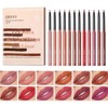 Pakivs 12 Colors Matte Lip Liner Pen Set,Long Lasting Fade