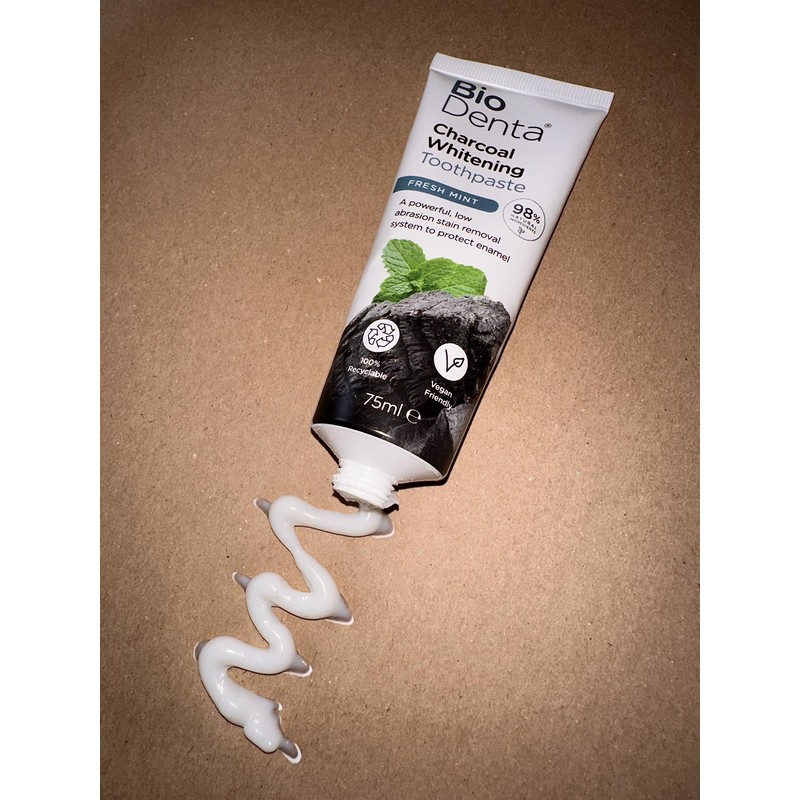 BioDenta Charcoal Whitening Toothpaste - Activated White Charcoal - 75