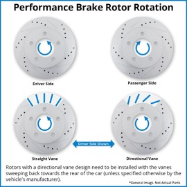 TRQ Front Brake Pad and Rotor Set Semi Metallic Coated Drilled Slotted Rotors Compatible with 2013-2019 Nissan Sentra