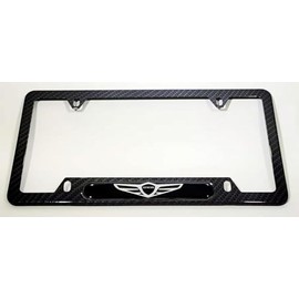 1pc Stainless Steel License Plate Frame Cover Holder for Genesis Carbon Fiber Sport