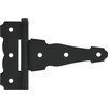 Hardware Essentials 853357 Black Reversible Ornamental T-Hinges (4") - 2