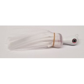 "Big Eye Mojo" Trolling Banjo Striper Rockfish Nylon 10/0 Mustad Hook Lure-White 2 oz