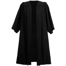 Ashington Gowns Affordable Graduation Gown, Black pleated Graduation Outfit, Over 6ft. 2in. (191cm+), Black