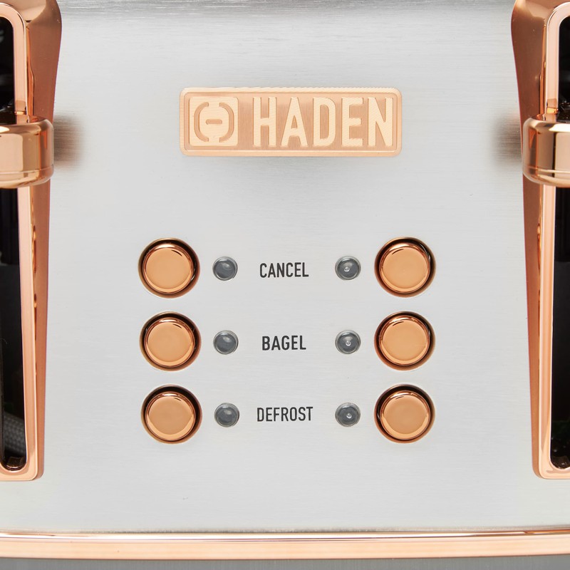 Haden Heritage 4 Slice Wide Slot Stainless Steel Toaster with
