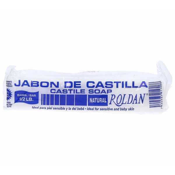 Jabon de Castilla Roldan Castile Soap 8 Oz 1/2lb Sensitive Baby Skin Hypoallergenic Soap