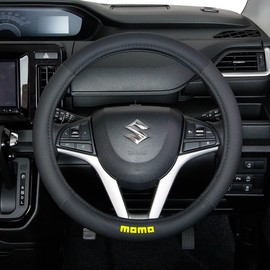 MOMO Easy Steering Wheel Cover, ITALY Italy, Milan, Small, Black x Black Stitching