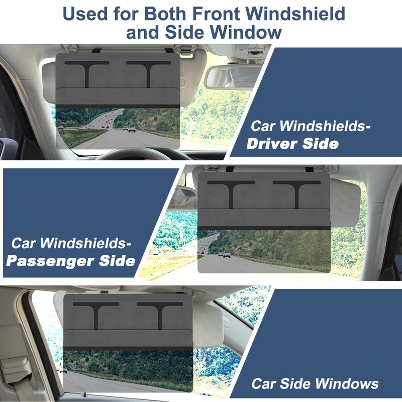 JGGDDU Sun Visor Extension, Car Visor Anti Blender, Sun Visor