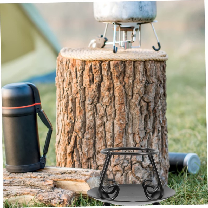 Mobestech Pot Holder Bracket Cast Iron Trivet Stand for Desktop