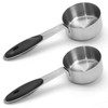 Cionyce 1/4 cup measuring cup，2 Pcs 60 ML Stainless Steel