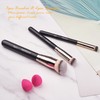FITDON 3PCS Foundation Concealer Brushes & 2PCS Mini Makeup Sponge