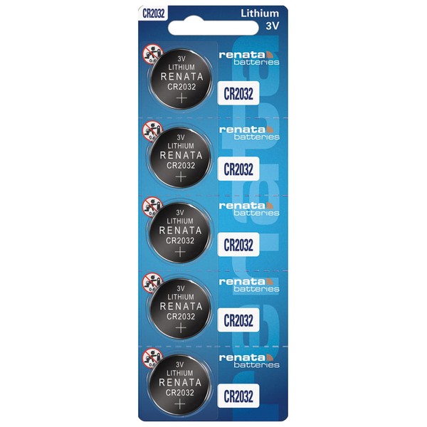 Renata Batteries CR2032 Lithium Coin Cell Battery (20 Pack) Individual Retail Blister Packed