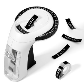 Embossing Label Maker Machine, Vintage Embossed Label Maker, Portable 3D Retro Embosser Label Maker, Inkless Embosser Handheld Printer for Home, Office and Child DIY-Black