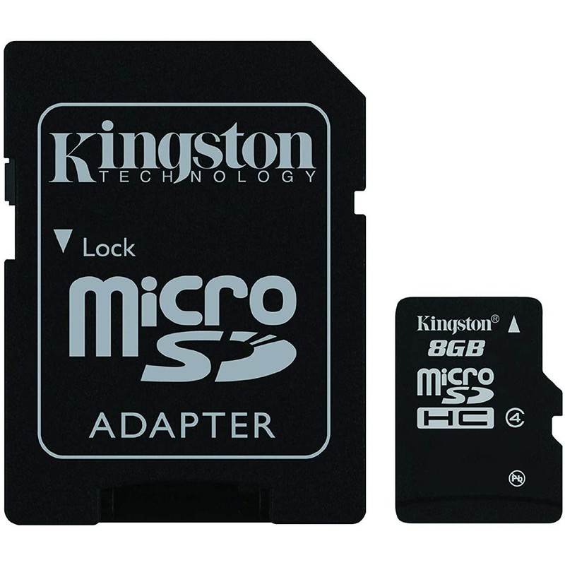 Kingston Genuine Kingston 8GB Micro SD w/ adapter Flash Memory