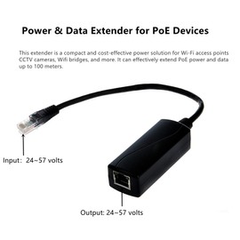 PoE World POE Extender - Passive Power Over Ethernet Extender Up to 328ft (100mtrs), Low Insertion Loss for 24 Volt to 56 Volt Application