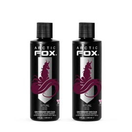 Arctic Fox Semi-Permanent Hair Color Dye, Vegan & Cruelty-Free, Ammonia-Free, Conditioning, Long Lasting, Rich Burgundy Red, For All Hair Types, Ritual, 8 Fl Oz (Pack of 2)