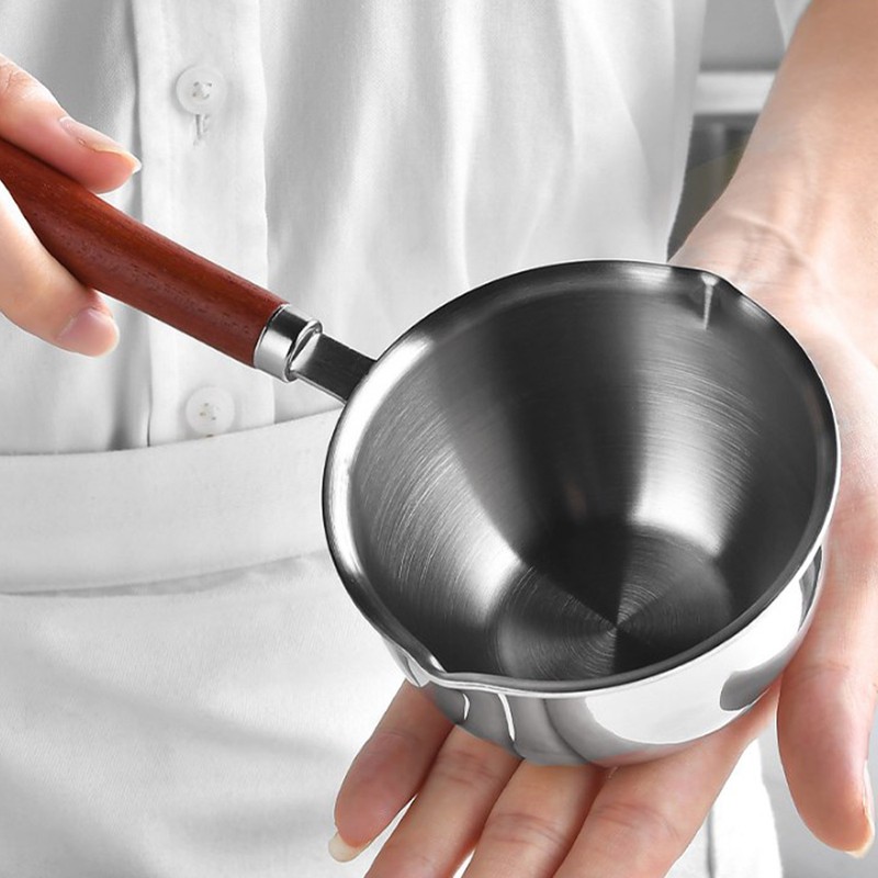 Oil Heating Pot Triple Layer Stainless Steel Uniform Heating Mini