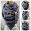 Double Stitched Muslin XXL Triangular Scarf/Grey Soft Neckerchief, Tuecherfee Scarf,