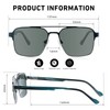 Aviator Square Polarized UV400 Sunglass for Men Women with Car