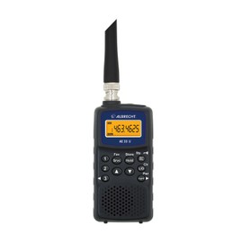 Albrecht AE 33 U Handheld Scanner, 9 Pre-Programmed Service Bands, FM, AM, UHF, PMR446, 2 m Band, 4 m Band, with 180 Memory Spaces and 2 Switchable Band Plans, Stereo Headphones, 27034