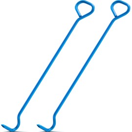 Therwen 2 Pcs Manhole Cover Hook 36" Made with 5/8" Hex Alloy Steel Rigid Heavy Duty Manhole Hook Tool Versatile Lifter with Rotated Handle for Storm Drains Septic Tank Lids Puller Moving