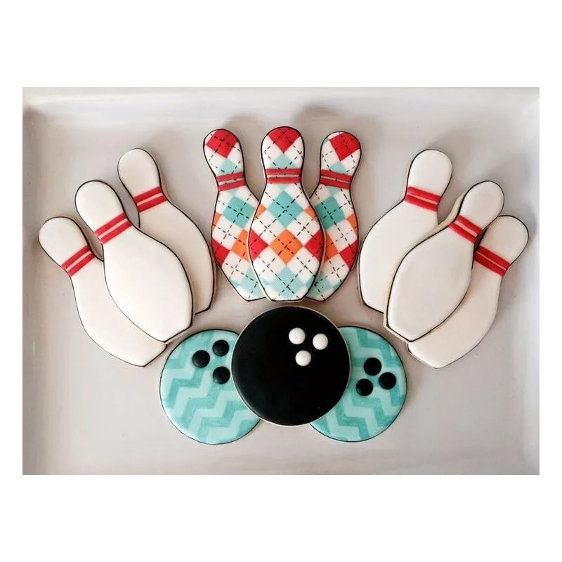 Unbranded Bowling Pin 5'' Cookie Cutter Metal Birthday Party Game