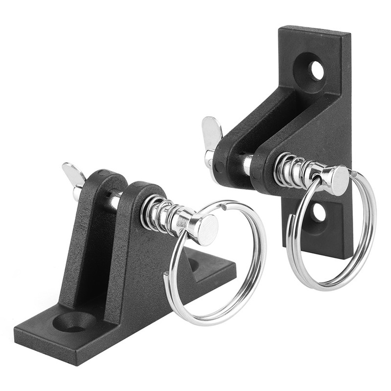 Pair Canopy Deck Hinge Boat Bimini Top Fitting W/Quick Release