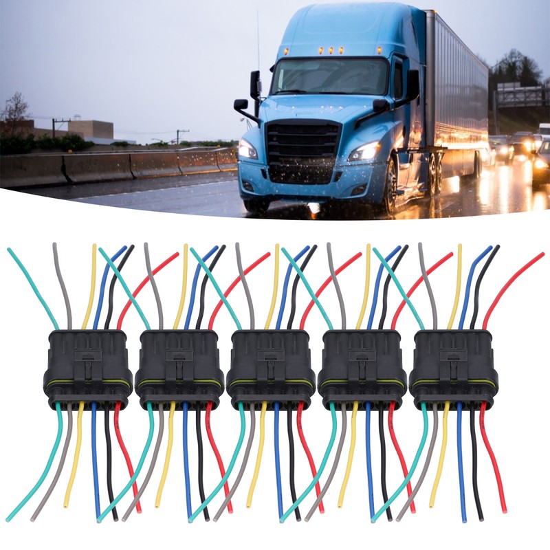 5Pcs Way Car Electrical Connector Waterproof Antiflaming Resilient Antioxidant Automotive