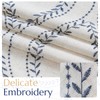 jinchan Boho Linen Blend Curtains Beige Farmhouse Curtains 63 Inches