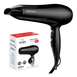 Secadora Cabello Ga.ma Mistral Cerámica Turmalina Pelo Viaje Color Negro                                                                              