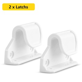 Retractable Baby Gate Replacement Part, Wall Mounting Accessories Brackets Latches Anchors Screws Extra Wide Baby Gate Replacement Parts Retractable Pet Gate Hardware (White)