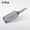 HARFINGTON 2pcs T7 Torx Screwdriver Bit 1/4" Hex Shank 25mm/1"