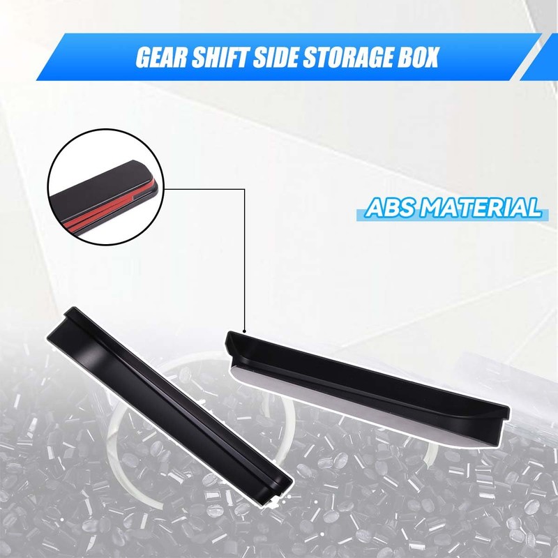 JONKOKO ABS Black Car Shifter Storage Box, Gear Shift Console