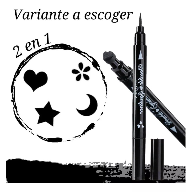 Universo en Linea Delineador De Ojos Negro Plumón Y Sello