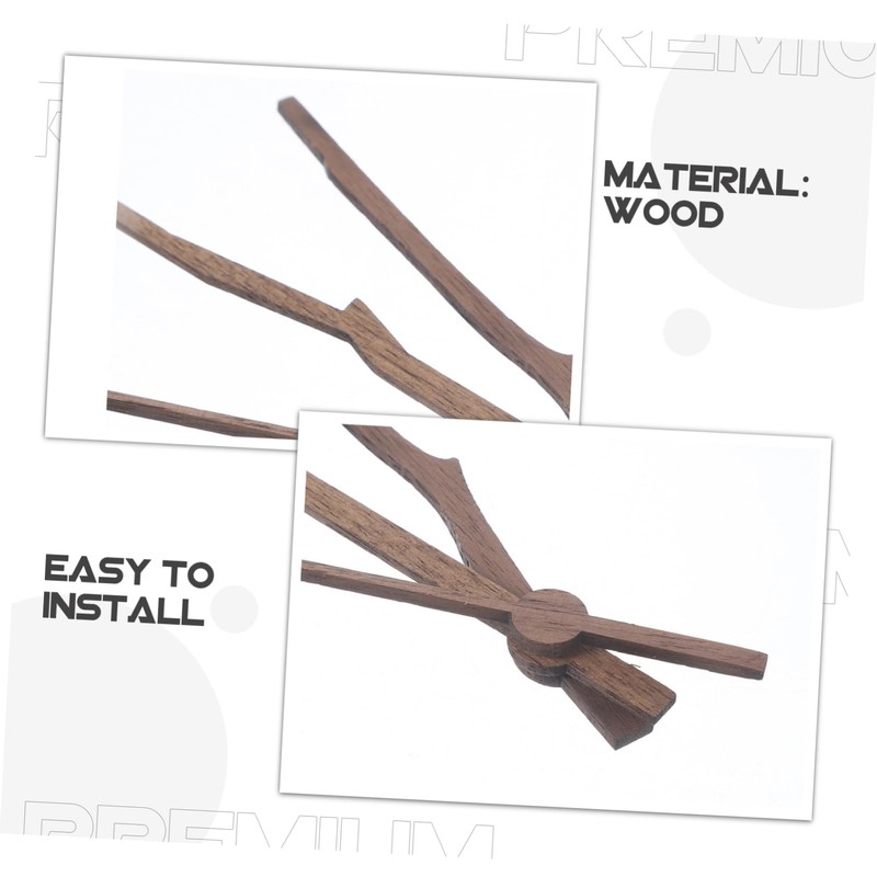 SHINEOFI 15 Sets Wooden Clock Hands Replacement for Clocks with
