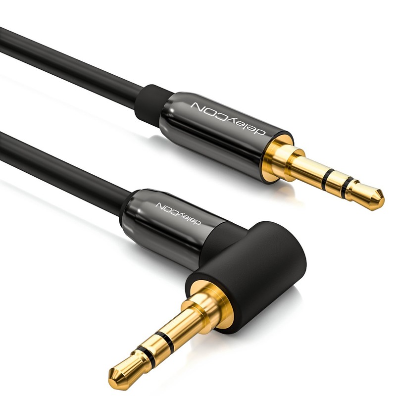 DeleyCON Jack Cable AUX Cable 90° Jack Cable 5m