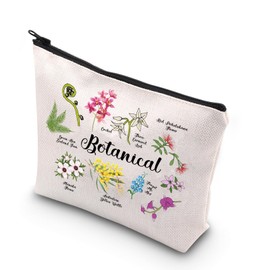 Flower Lover Cosmetic Bag Botanical Flowers Gift Plants Lover Gift Botanical Flower Toiletry Bag (Botanical)