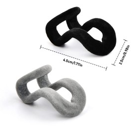 Laughhe 40 x Clothes Hanger Hooks - Space-saving Connectors and Non-Slip Cascading Connectors Mini Flocking for Hangers Cupboard Space Saving, Black Grey