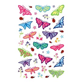Spring is in The Air (Bold Butterflies, Ladybugs, and Flowers, 48 Stickers, 1 Sheet)