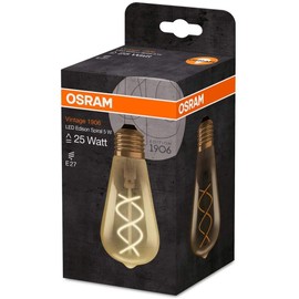 Osram Osram LED Vintage 1906 Lampe, Sockel E27, Warm White, 2000 K, 4 W, Ersatz fr 28 W-Glhbirne [Energieklasse G]