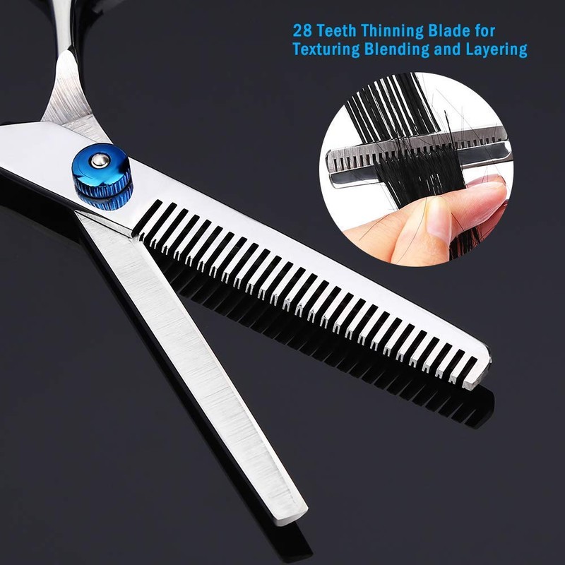 Professional Hair Cutting Scissors, YBLNTEK 9 PCS Barber Thinning Scissors