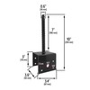 U Shaped 4x4 Deck Post Concrete Anchor Spike, Fence Post