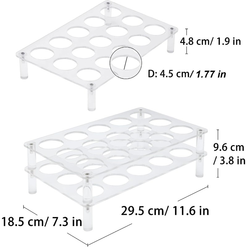 Baoswi 30 Coffee Pod Holder Acrylic, 2 Tiers Design, Clear