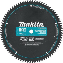 Makita A-94770 10-Inch 80 Tooth Ultra Coated Mitersaw Blade , Black