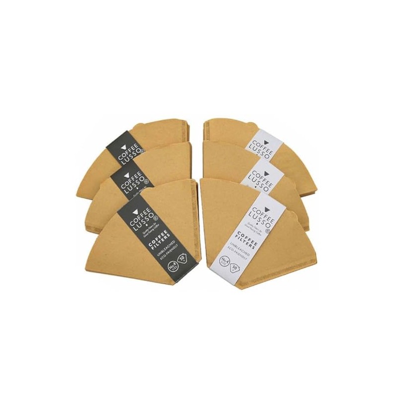 Size 4/No.4/1x4 Coffee Filter Papers by COFFEE LUSSO, Cone Shaped,
