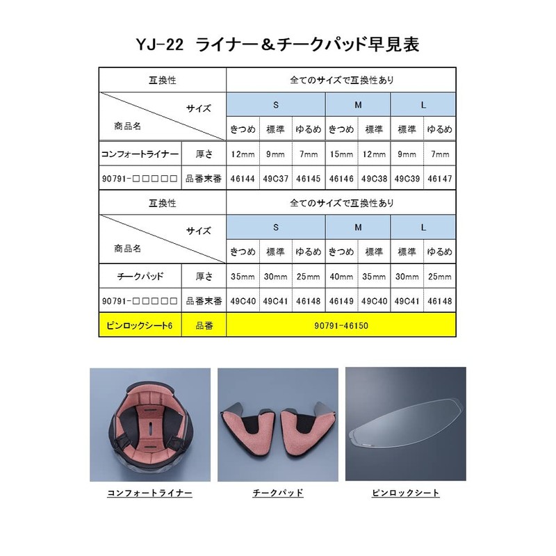 Yamaha 90791-46150 Clear Pinlock Sheet for YJ-22 Motorcycle Helmets, Anti-Fog
